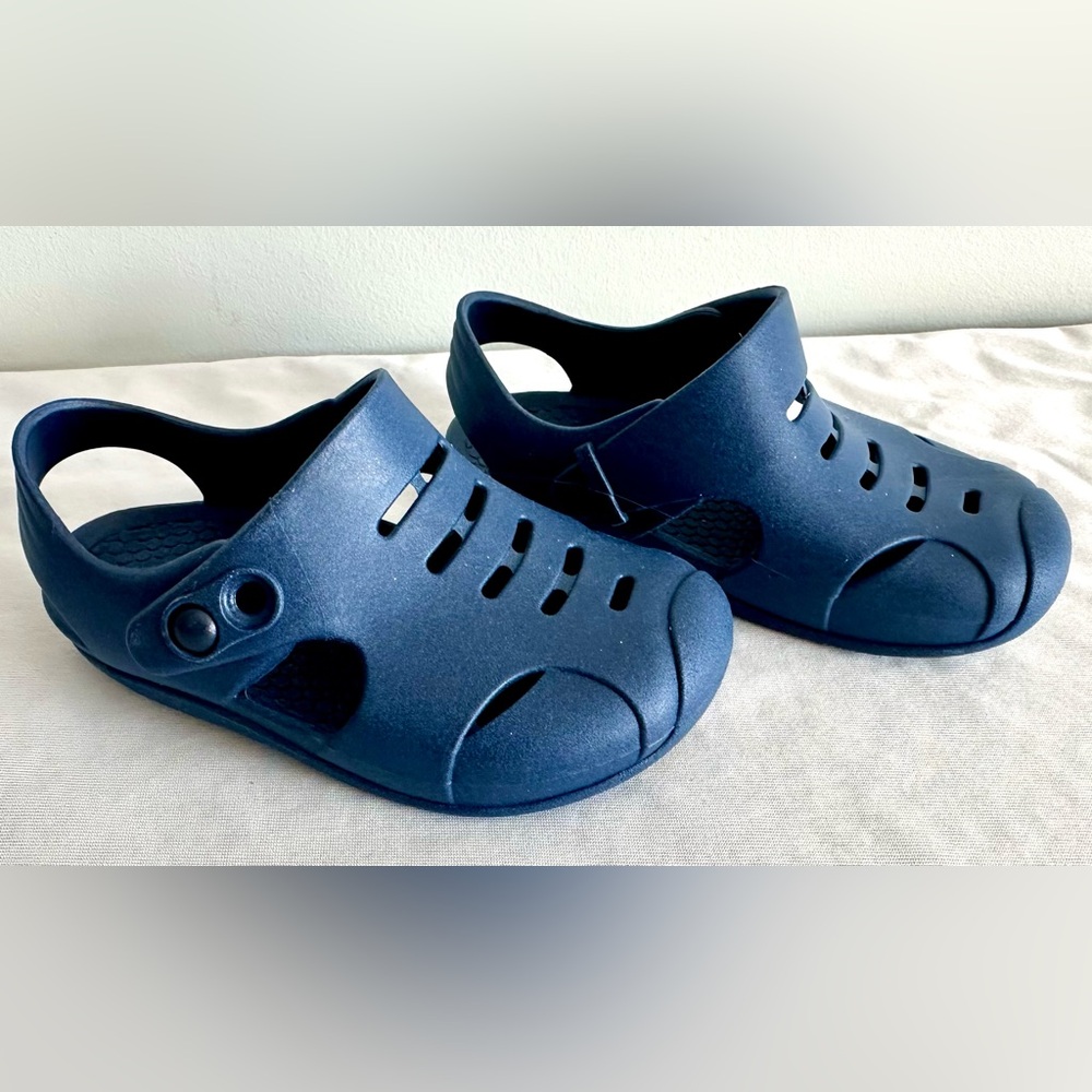 Okabashi Toddler Sandals Size 7 Navy Blue Comfort Clogs Slip-On Water Shoes USA